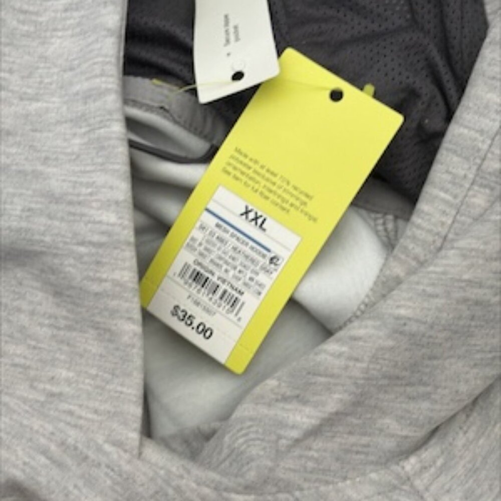 NWT - All In Motion - Men's Mesh Spacer Fleece Hoodie - Heather Gray - XXL - Picture 3 of 3